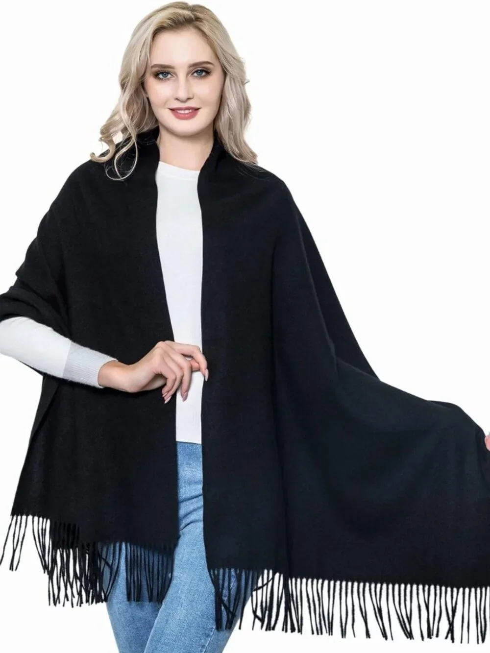 Super Soft Wool Pashmina Scarf Shawl - Warm Wrap for Women, Evening & Travel